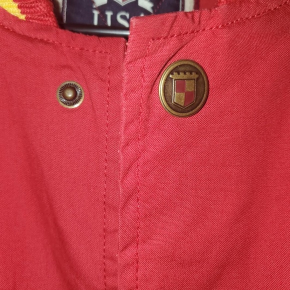 Vintage Men's Red USA Rugby Twill Varsity Jacket (RN# 119921) - Picture 8 of 16